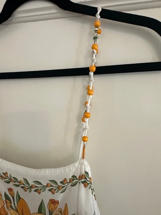 FARM Rio White Maxi Dress with Yellow Floral Print - Picture 3 of 6